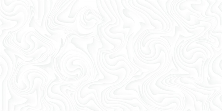 Abstract white background with marbled texture pattern in elegant fancy design, wavy swirls and curled marbled pattern in detailed painted white and gray stone backdrop layout