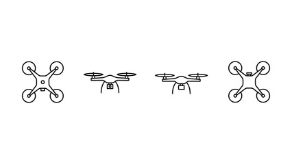 Drone Outline Icons - Controller and Target © Rahima