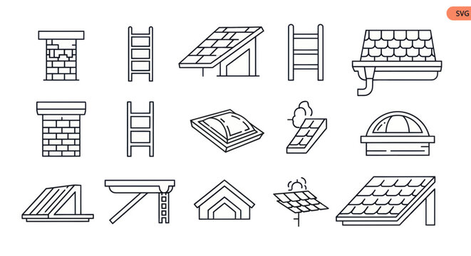 Roofing construction elements and materials.