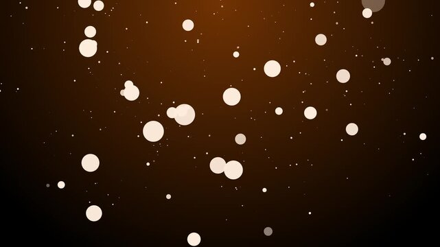 Abstract background with scattered dots and circles resembling falling snow or bokeh lights animation