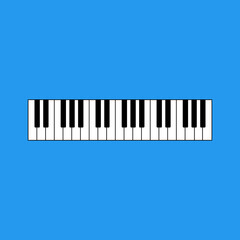 Fototapeta premium Realistic Piano Keyboard Keys Vector Illustration Isolated on White Background for Classical Music Instrument Design and Musical Audio Concept
