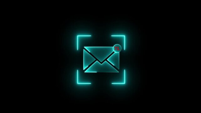 With 71 Email Notification Icon Animation with Customer List Marketing Concept, New Message Alert, Email Marketing Business Communication, 4K Video...