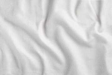 Wrinkled texture of white cotton fabric © Krafla