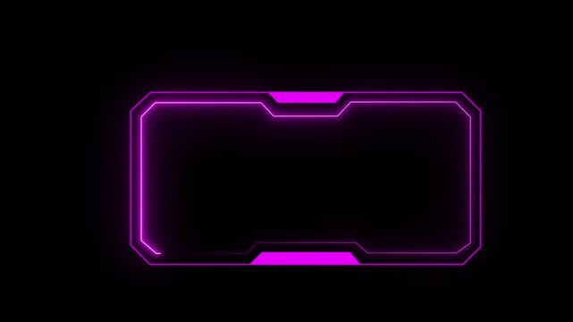 Hud Frame Digital Technology Sci-fi Frame Interface. HUD template. Frame HUD element. Futuristic viewfinder of future. interface data display screen.4K Video...