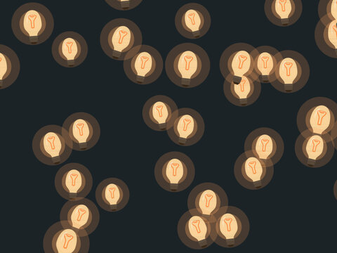 Warm Glow Light Bulb Collection Pattern Design
