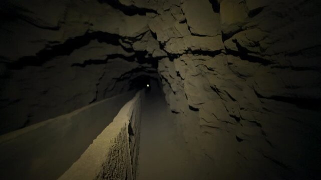 Walking through Ventanas de G&uuml;&iacute;mar tunnel