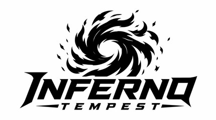 Inferno tempest fire vortex logo icon © muhammad