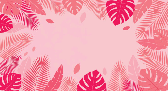 Pink and white feather pattern background design.