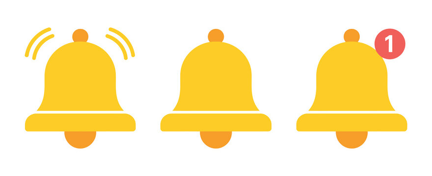 Notification Bell Showing Alert Messages, Reminder Signals, Push Notifications and Communication Features, vector, design