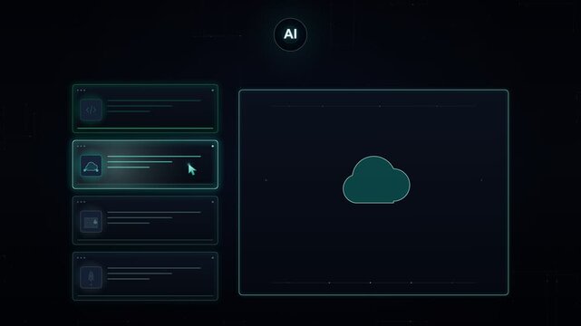 AI-Driven DevOps and Automation Dashboard HUD Animation