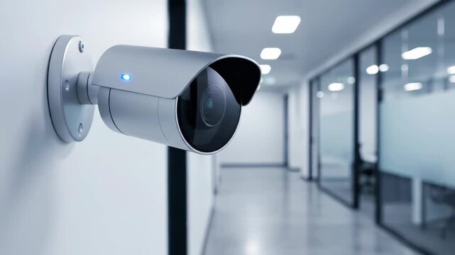 Corridor installed security cameras, real-life corridor security cameras