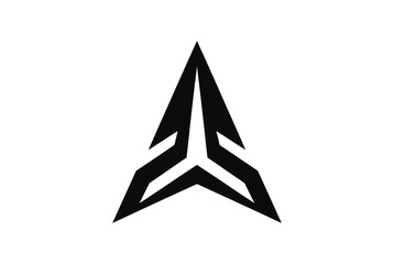 Fototapeta premium Abstract geometric arrowhead logo for modern business branding.