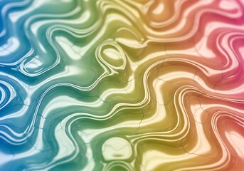 Obraz premium Vibrant rainbow colored abstract swirl pattern design element multicolor background