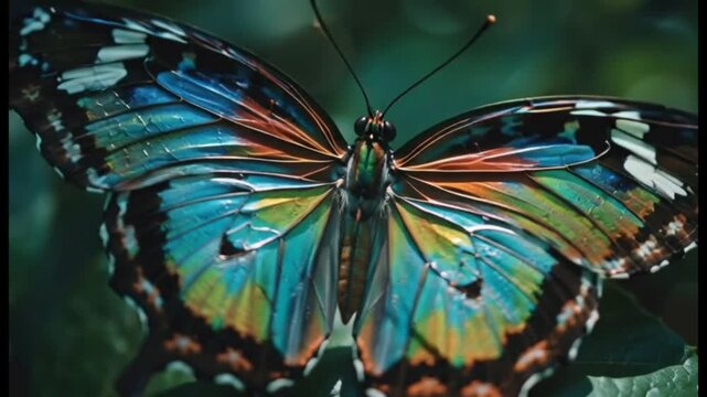 Colorful Butterfly Close-up Macro Wing Detail Insect Nature Wildlife