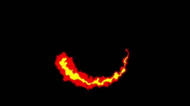 2d fire cartoon  explosion, slash elements FX animation. alpha channel 4k video