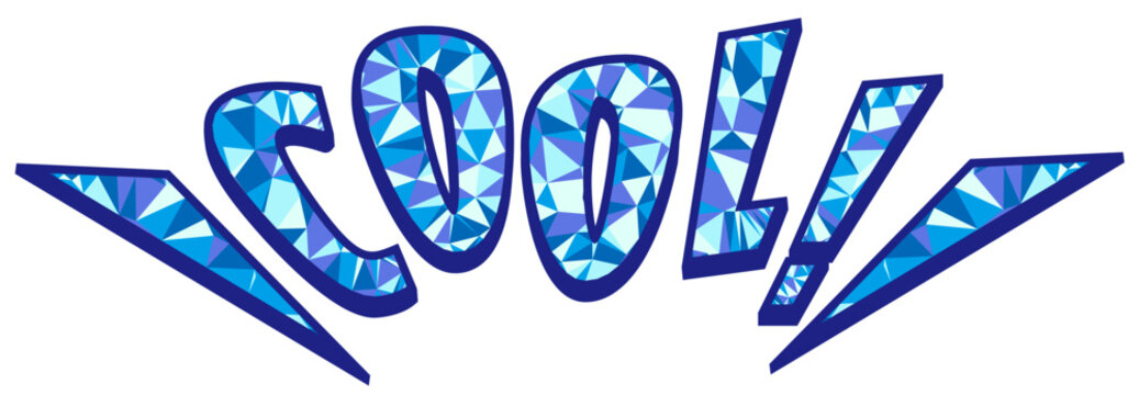 ダイヤモンド質感のポップな「COOL」デコレーション文字素材／SNS・ゲームタイトル向け / Diamond gem text effect "COOL" decoration, SNS game title vector
■ タグ