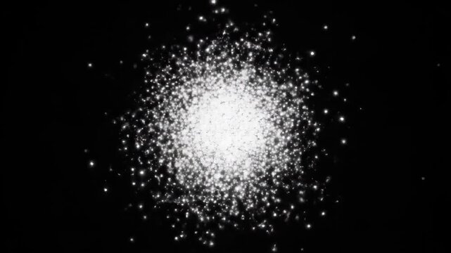 Material logo display, particle explosion light effect animation