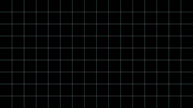 Holographic tech HUD grid line animation, smooth directional motion neon overlay with plus symbols