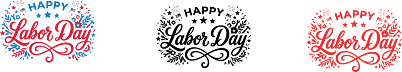 Happy labor day greetings and celebrations patriotic holiday © MDRaiyanulislam
