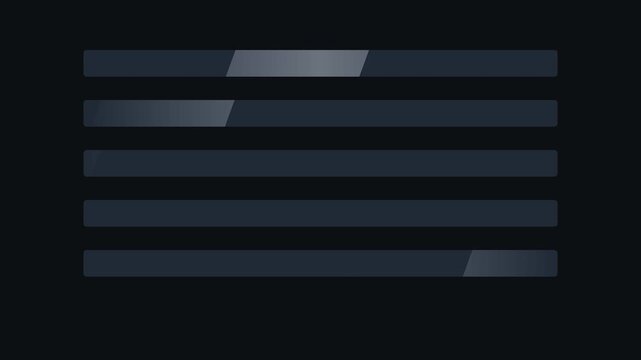 Minimalist loading bar animation with smooth progress indicator for digital interface 4k