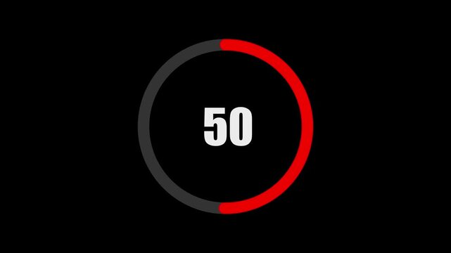Circle loading bar icon animation . green and white color loading, processing bar 0 to 100 percent.in transparent background.4k video...