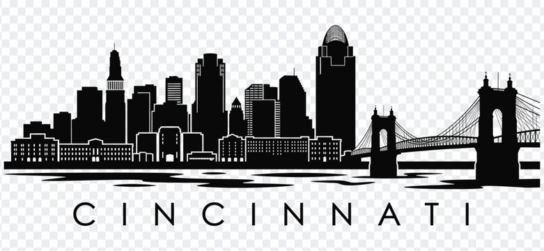 Cincinnati skyline silhouette