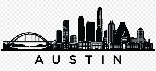 Austin texas city skyline silhouette © MDShakiburRahman