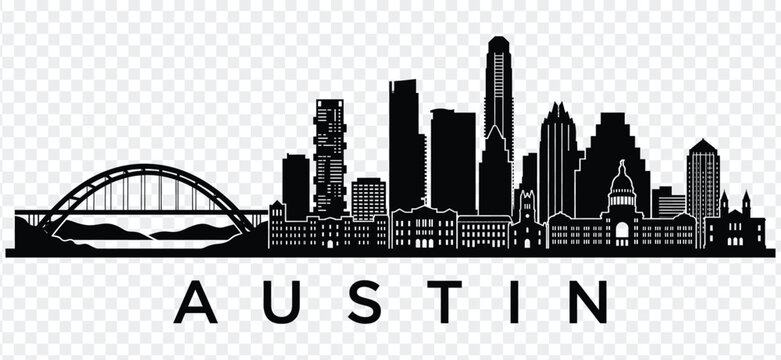 Austin texas city skyline silhouette