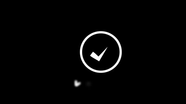 User id card approved, User verification success, Authentication check mark motion graphic