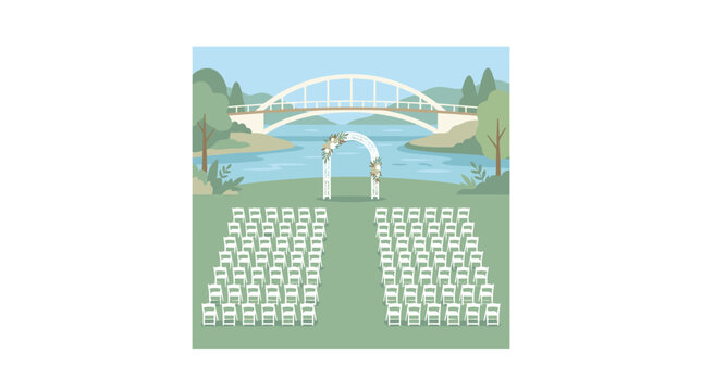 Wedding Seating Chart with Bridge View.