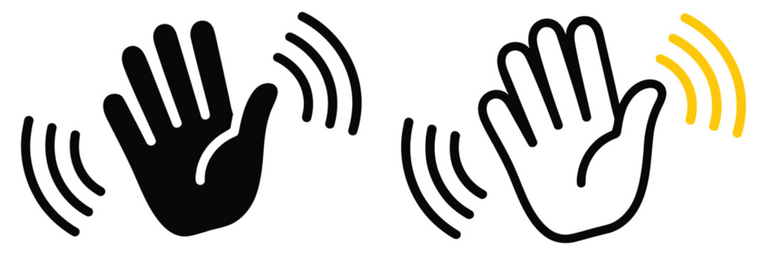 Waving Hand Featuring Greeting Gesture, Friendly Communication and Welcome Interaction Elements, vector, design
