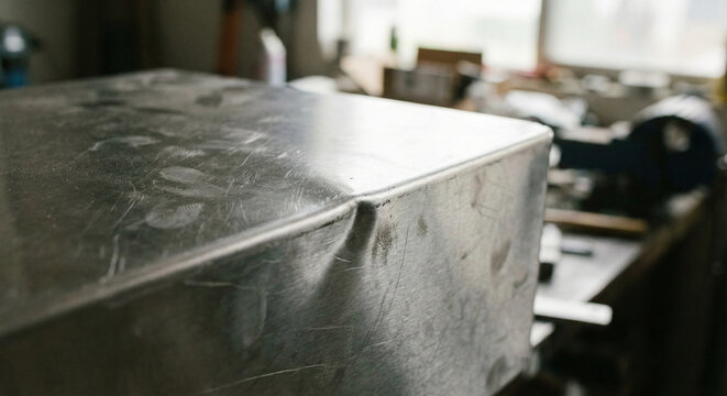 Slightly bent metal edge