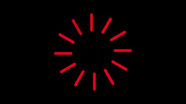 loading bar line progress loop Animation video transparent background with alpha channel. animated circle loading background video icon