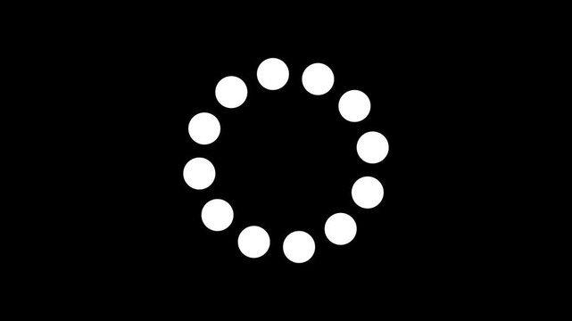 loading bar line progress loop Animation video transparent background with alpha channel. animated circle loading background video icon