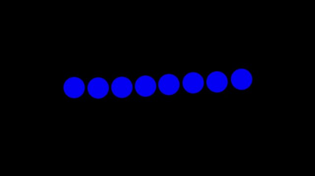 Elegant blue balls slide gently back and forth in a seamless loop. Clean and minimal animation for loading screens, apps, and user interfaces with transparent background.