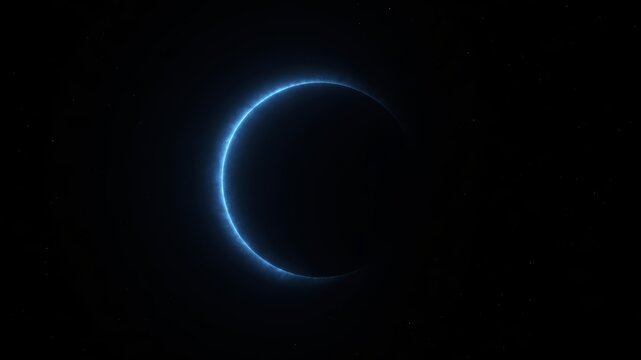 Celestial glow against starry void - mystical, serene, space-themed