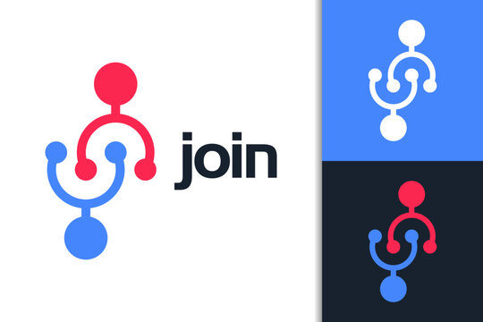Abstract Connected People Network Logo Vector &ndash; Modern Community, Teamwork, Social Connection, Collaboration, Communication, Technology, Partnership and Human Relationship Icon Design