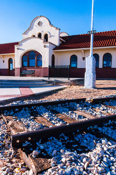 The Historic Tucumcari Union Station Train Depot, Downtown Tucumcari, New Mexico, USA