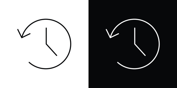 Past time icon line drawings pack