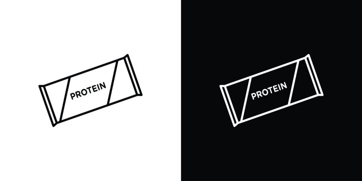 Protein bar icon line drawings pack