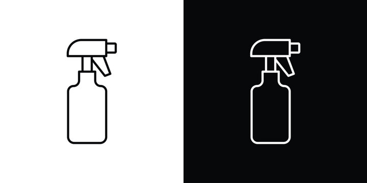 Spray bottle icon line drawings pack