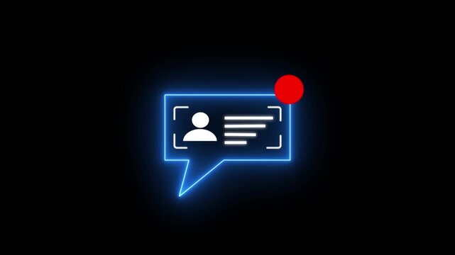 KYC verification failed concept with loop animation.KYC process verified concept.Motion graphic animation of User information.Motion graphic animation of User information with black background .