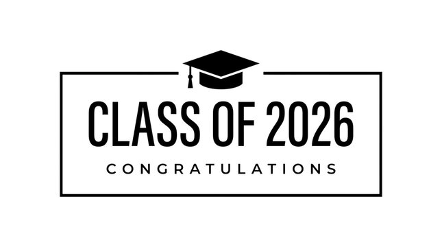 Class of 2026 graduation congratulations design