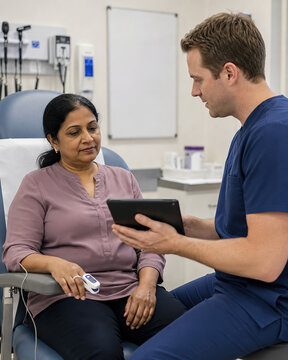 Clinician Monitoring Oxygen Saturation