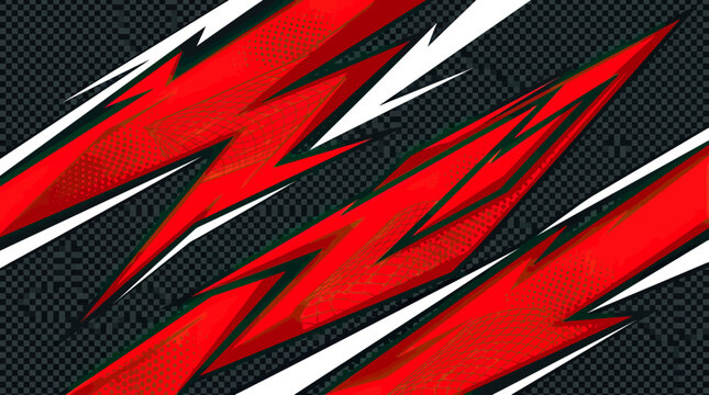 Diagonal red speed streaks on textured dark background.