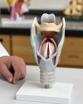 Larynx Anatomy Model Showing Cartilage