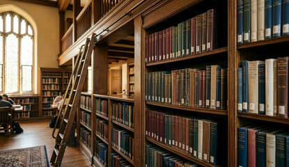 Library, books on the shelf © Yankmi