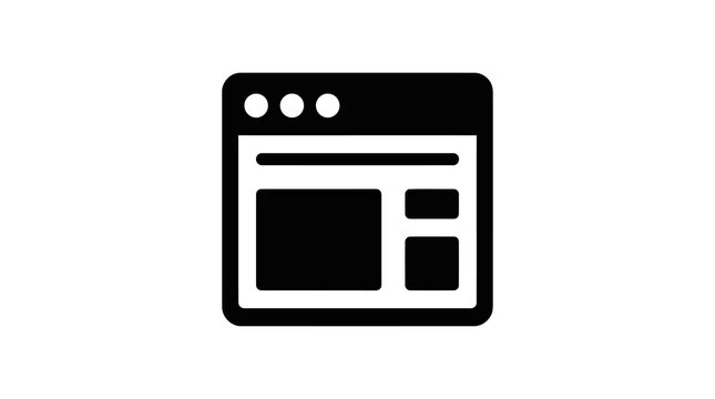 Minimal Web Browser Layout Icon