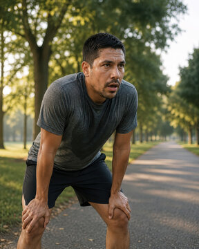Runner Breathing After Interval Training