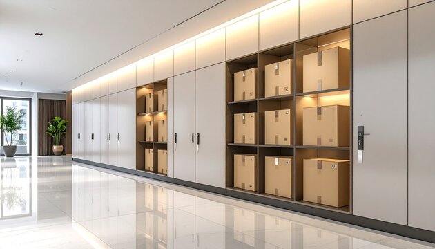 Residential Smart Locker Wall for E Commerce Delivery and Package Security